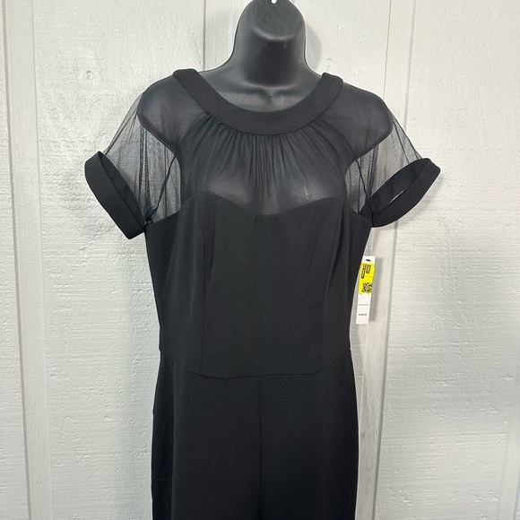 Maggy London Black Short Sleeve Pantsuit Size 10 NWT - Picture 5 of 10
